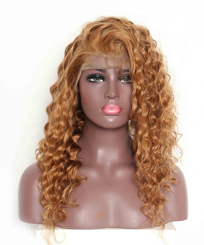 Strawberry Blonde Color Loose Wave Lace Front Human Hair Wigs