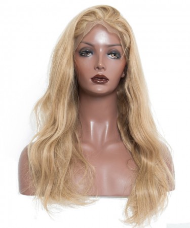 Honey Blonde Wavy Lace Front Wig