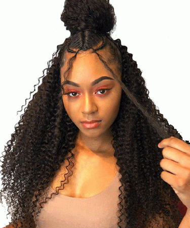 Brazilian Hair Kinky Curly Full Lace Human Hair Wigs For Black Women  