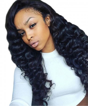 Msbuy Loose Wave Full Lace Human Hair Wigs 250% Density