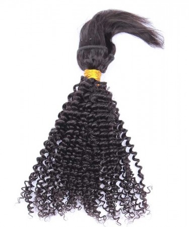Brazilian Kinky curly Braid in Bundles Hair Weave 100g/Piece Human Natural Color