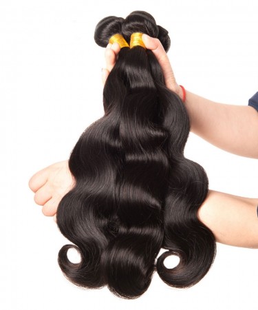 SALE! Brazilian Body Wave Hair Weave Bundles Natural Color 100% Human Hair Bundles 3 PCS Non-Remy Hair Extension