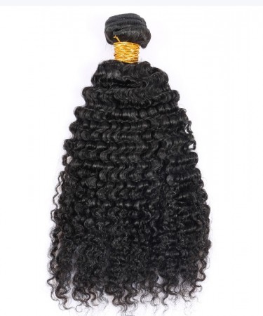 Deep Curly Virgin Hair Weave Double Weft Human Hair 1 Bundle