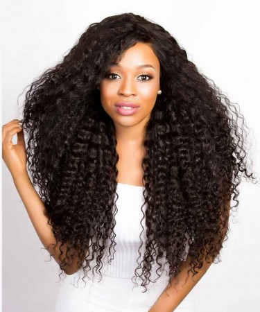 Deep Wave 360 Lace Frontal Closure With 3 Bundles Natural Hairline