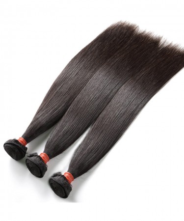 100% Human Hair 3 Pcs Straight Bundles Natural Black Brazilian Virgin Hair 