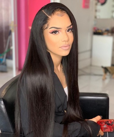 Msbuy Hair Wigs 200% Density Straight Lace Closure Wigs Most Favorable Human Hair Wigs For Black Women With Baby Hair Pre Plucked 