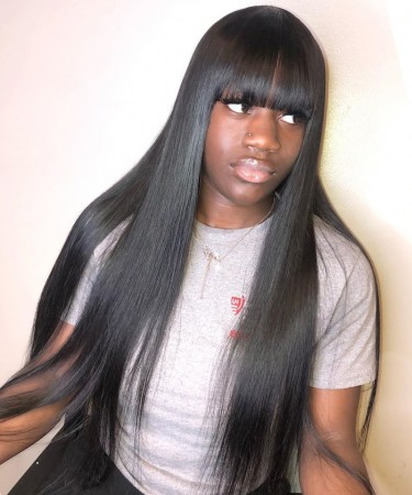 Silky Straight 13x6 Deep Part Lace Front Human Hair Wigs 150% Density