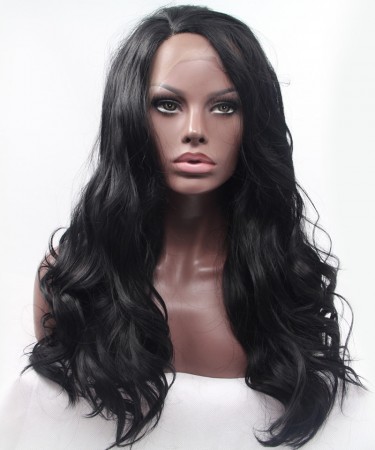 Black Wavy Synthetic Wig For Black Women