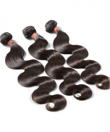 Msbuy Human Hair Malaysian Body Wave Bundles 10-28 Inches 100% Human Hair Weave Bundles Natural Black Non Remy Hair Weaving