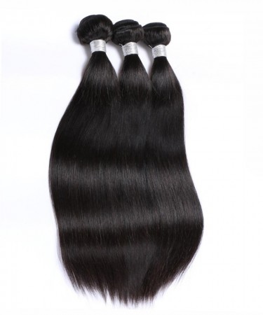 Peruvian Virgin Hair 100% Human Hair 3 Pcs Yaki Straight Bundles