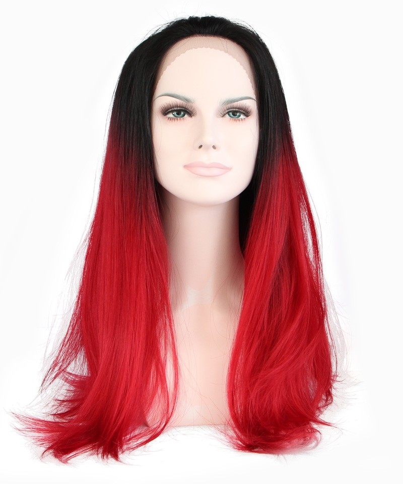 1B/Red Ombre Women Fashion Synthetic Wig - Msbuy.com