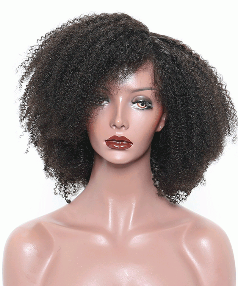 Msbuy 13x6 Lace Front Bob Wigs 150% Density Afro Kinky ...
