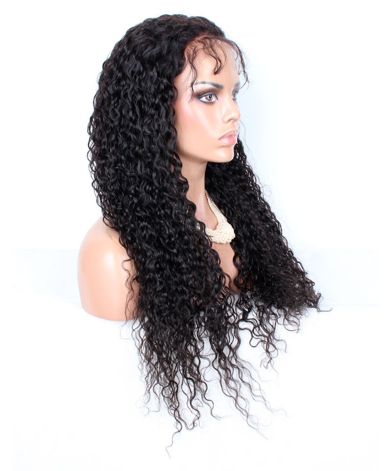 Brazilian Curly Wig Bleached Knots 130% Density Full Lace ...