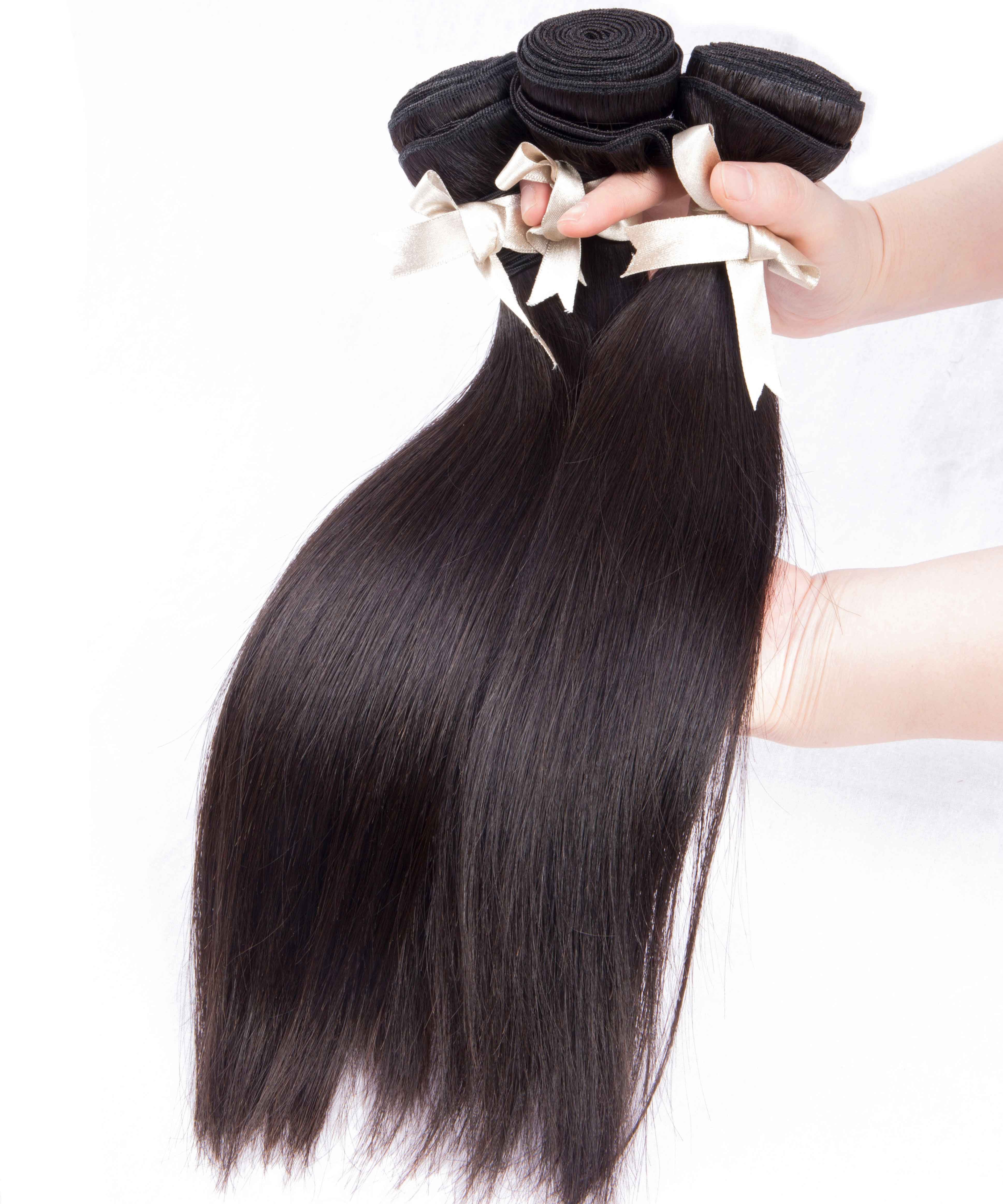 Peruvian Virgin Hair Weave Bundles Straight Bundles 100% Human Hair