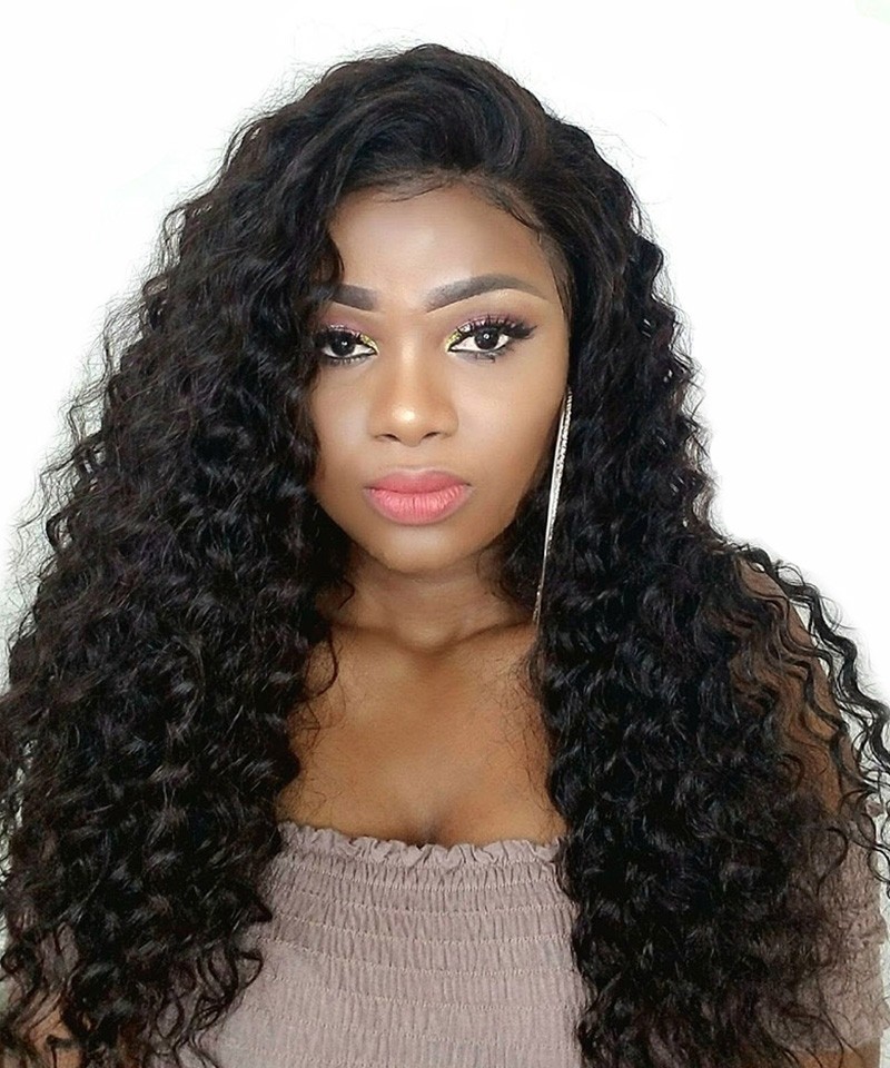 360 Lace Frontal Wigs With Baby Hair Brazilian Deep Wave ...