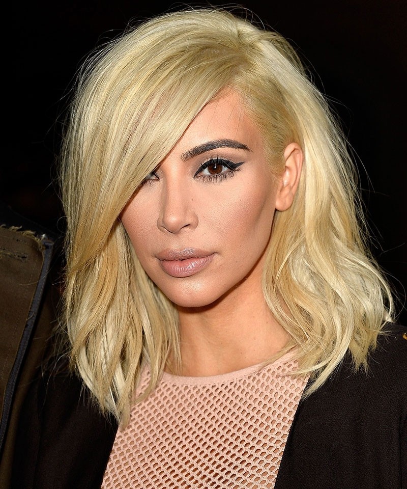 Kim Kardashian Blonde 613 Color Straight Wig Lace Front Human Hair