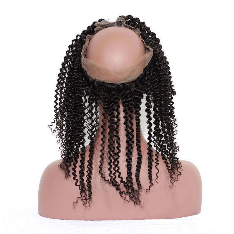 Kinky Curly 360 Lace Frontal Closure Pre Plucked With Baby ...