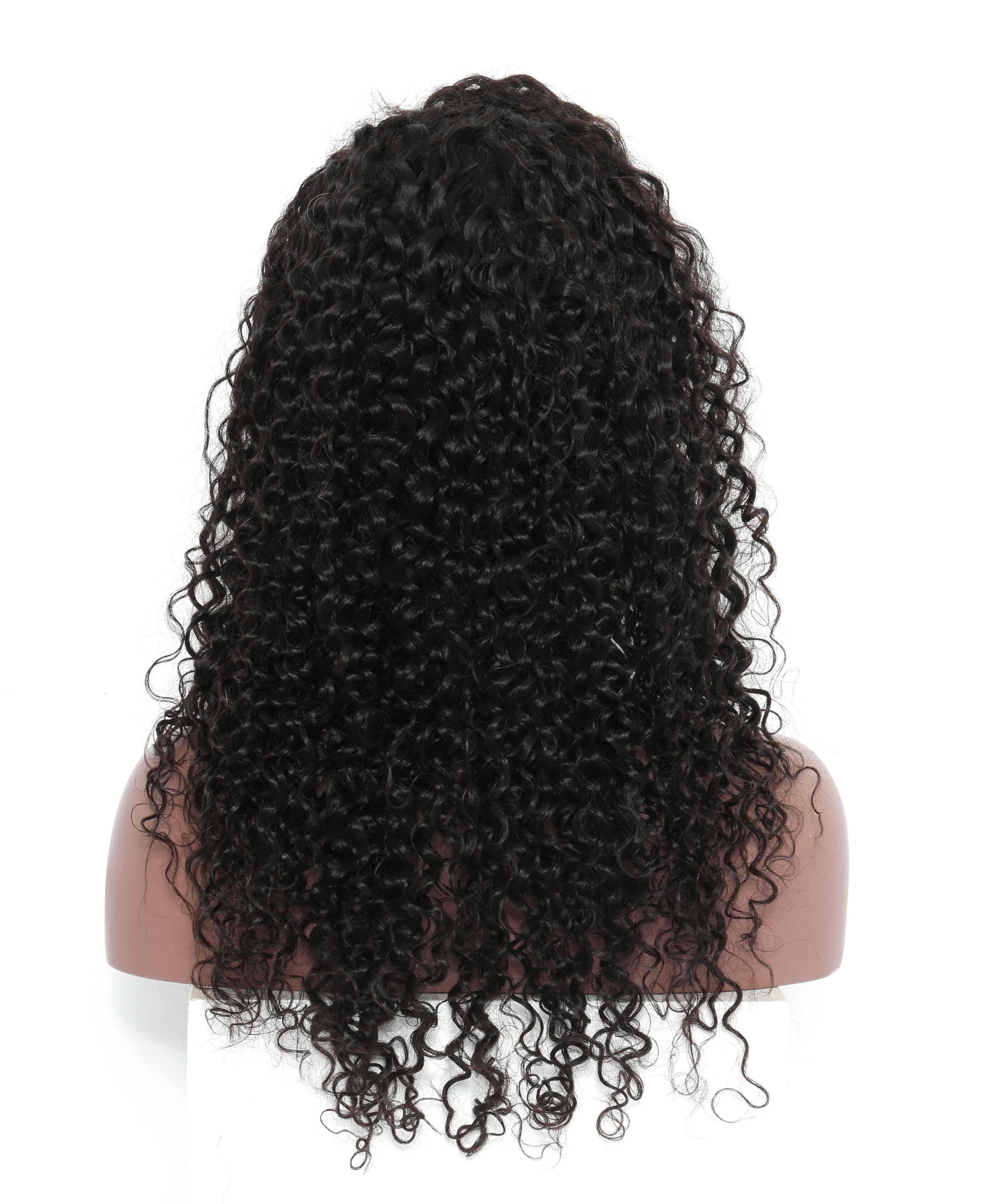 Brazilian Lace Wigs Deep Curly 120% Density Pre-Plucked Natural ...