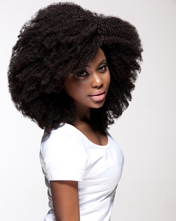 4x4 Afro Kinky Curly Lace Closure with 3 Bundles Free Part ...