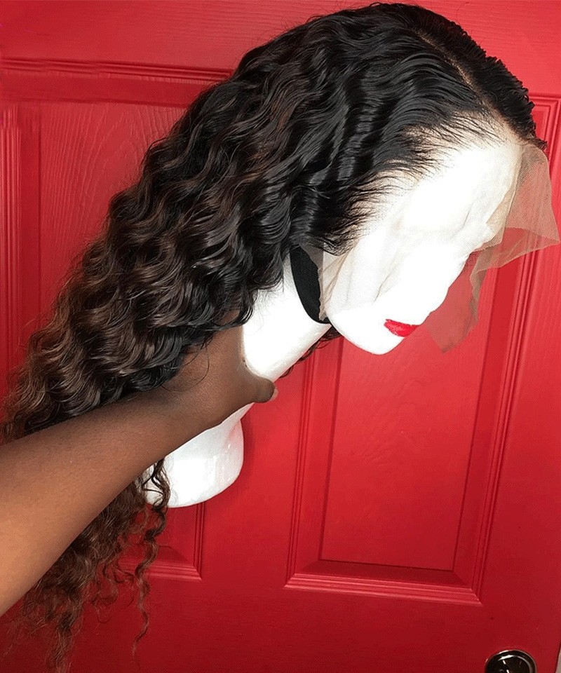 Msbuy Loose Wave 360 Lace Wigs Pre Plucked Brazilian Undetected Lace