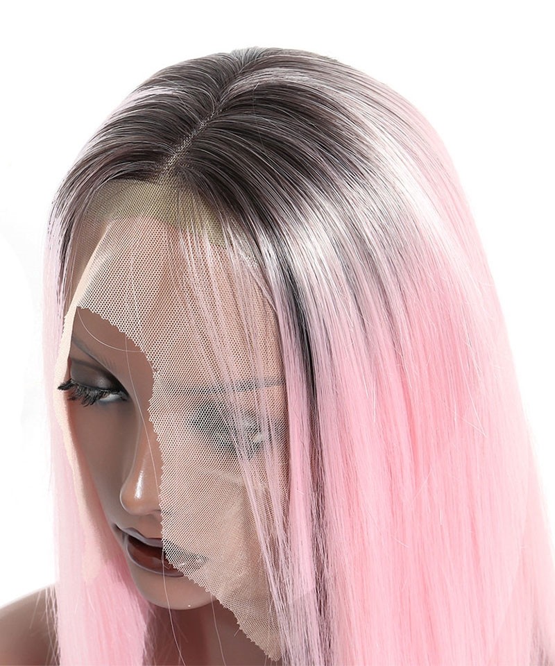 Synthetic Lace Front Wig Straight Short Bob Lace Front ...