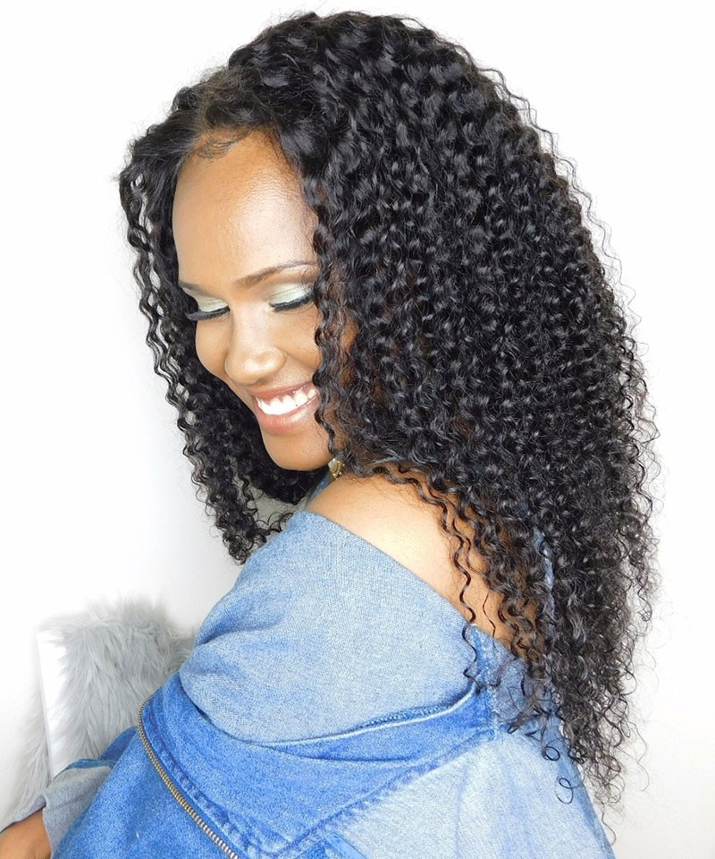 Brazilian Lace Wigs Kinky Curly 130% Density 100% Human ...