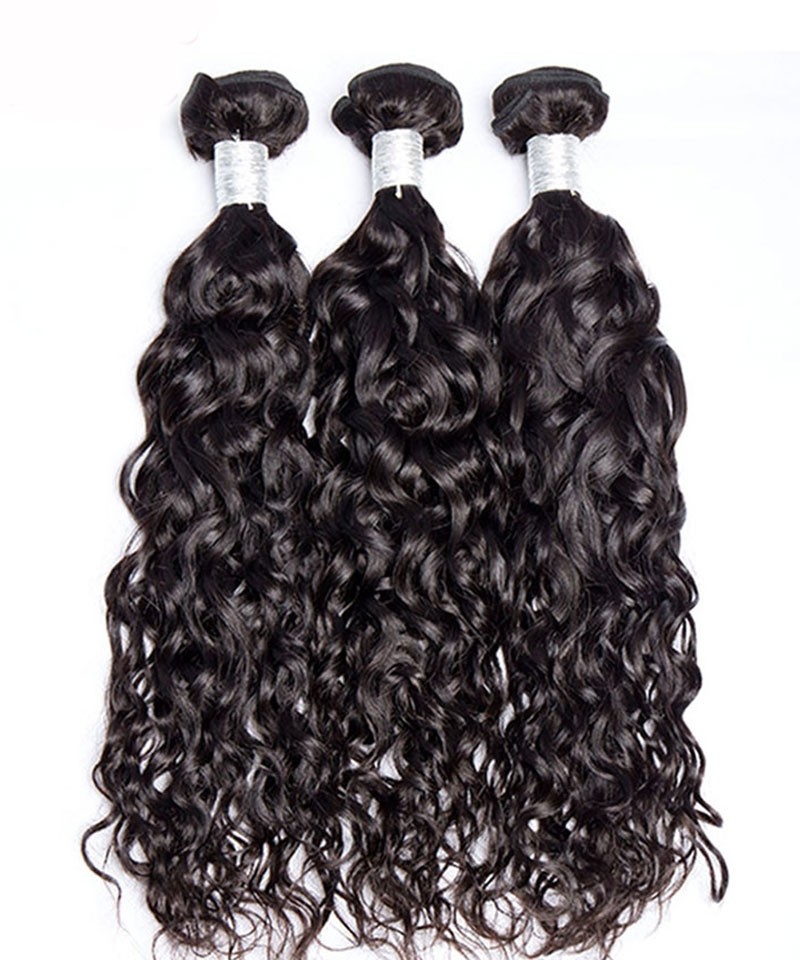 Malaysion Virgin Hair 3 Pcs Water Wave Bundles Cutile Kept ...