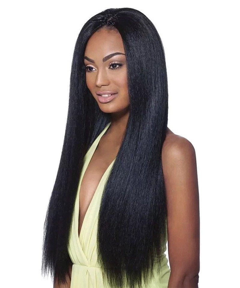 Full Lace Human Hair Wigs Light Yaki Straight 120 Density Lace Wigs 