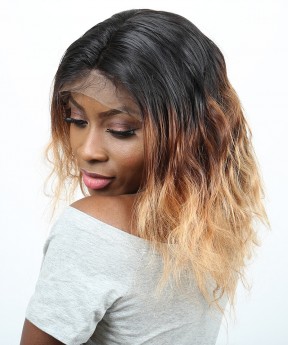 #1B/4/27 Color 250% Denstiy Lace Front Human Hair Wigs With Baby Hair Pre Plucked Brazilian Body Wave Human Hair Wigs Remy