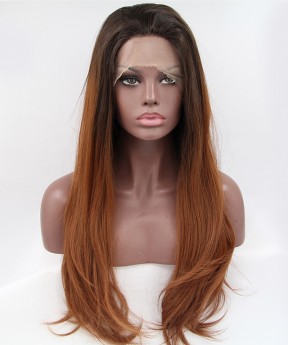 Brown Ombre Synthetic Wig For Black Women
