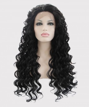 Blonde Root Black Ombre Synthetic Wig