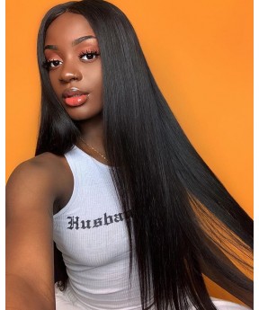 Msbuy Transparent Full Lace Wigs 150% Density Undetective Glueless Full Lace Wigs For Black Women Straight Wave Pre Plucked