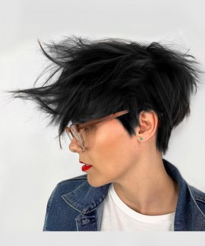 150% Density Natural Color Short Pixie Cut Wigs For Black Women With 13X4 Lace Part  Natural Straight Human Hair Wigs