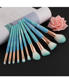 10pcs Professional Makeup Brush Set Powder Foundation Concealer Cheek Shader Make Up Tools Kit