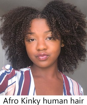 Msbuy Afro Kinky Curly 360 Lace Frontal Wigs Pre Plucked 150% Density Brazilian Afro Kinky Curly Lace Front Human Wigs For Black Women With Baby Hair