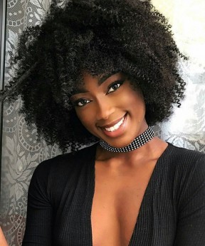 13x6 Lace Front Human Hair Wigs Afro Curly 150% Density Natural Hair Style