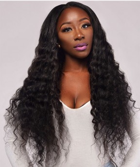 Loose Wave Full Lace Wig For Black Women Brazilian Virgin Hair