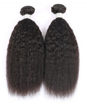 Kinky Straight Brazilian Virgin Hair 3 Pcs 100% Human Hair Weaving