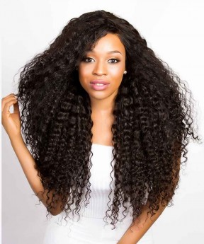 Brazilian Loose Curly Lace Front Human Hair Wigs 250% Density