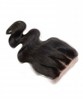 Silk Base Closure Body Wave Brazilian Human Hair 4x4 Medium Brown Lace