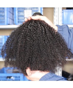 Msbuy Afro Kinky Curly Hair Weave Bundles 4B 4C 100% Mongolian Afro Kinky Curly Human Hair Extensions Natural Hair Weave 3Pieces