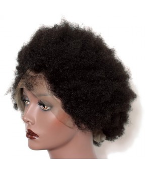 Msbuy Hair Wigs More Afro Kinky Curly Full Lace Wig For Black Women 6 inch 3 pieces Plucked With Baby Hair
