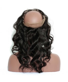 Pre Plucked Body Wave 360 Lace Frontal Closure With Baby Hair Free Part