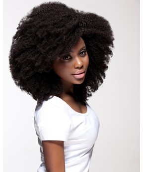 Pre Plucked Afro Kinky Curly 360 Lace Frontal Closure With 3 Bundles 