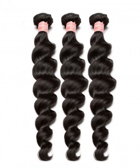 Peruvian Loose Wave non remy Human Hair Extension 3Pcs 100% Hair Weave Bundles 100g Hair Weft Hair Vendors