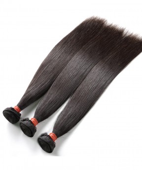 100% Human Hair 3 Pcs Straight Bundles Natural Black Brazilian Virgin Hair 