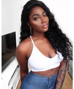 24inch Loose Wave Lace Front Human Hair Wigs 250% Density Wigs