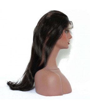 Brazilian Remy Straight Human Hair 360 Lace Frontal With Natural Hairline