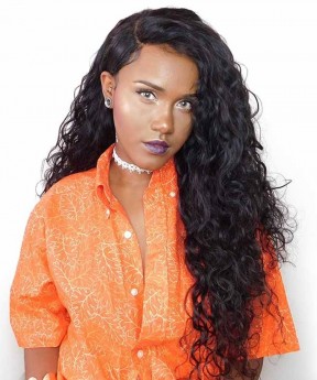 Msbuy Hair Wigs Water Wave 250% Denstiy Lace Front Human Hair Wigs With Baby Hair Pre Plucked Brazilian Human Hair Wigs