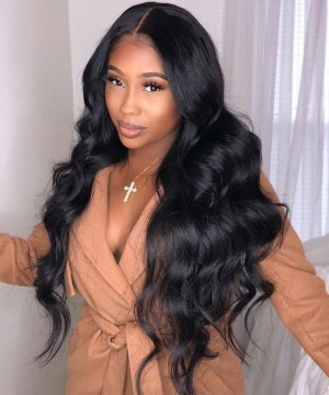 Msbuy Hair Wigs 250% High Density Lace Front Human Hair Wigs For Black Women Pre Plucked With Baby Hair Brazilian Body Wave Lace Wigs 